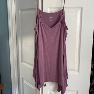 Logo by Lori spaghetti strap tunic tank w shark bite hi low hem detail !!!